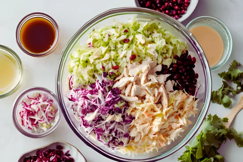 Tossing Asian Chicken Cranberry Salad