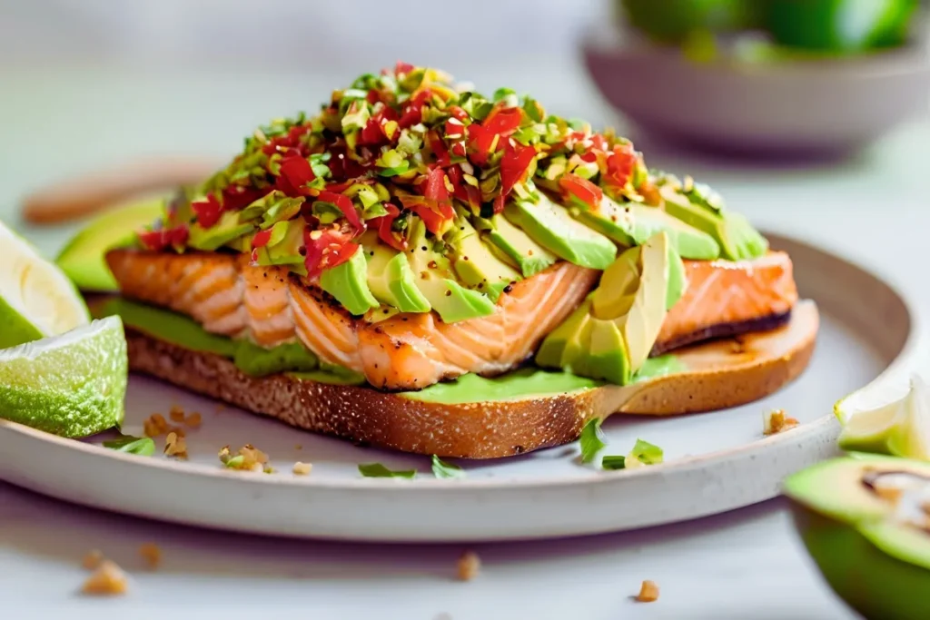 Grilled Salmon and Avocado Toast