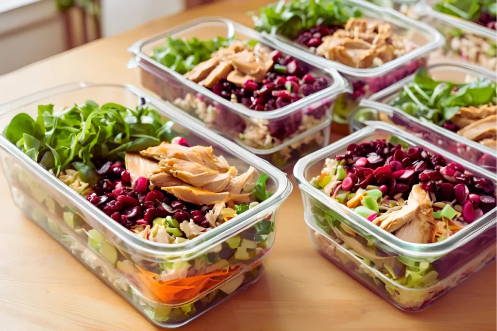 Asian Chicken Cranberry Salad meal prep