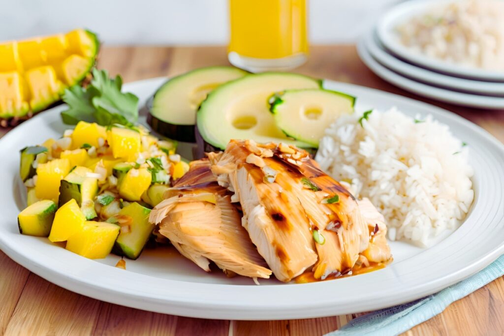 Hawaiian Chicken with Rice and Veggies