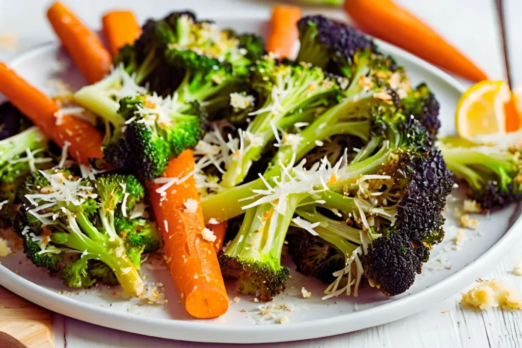 Broccoli and Carrots with Parmesan and Lemon