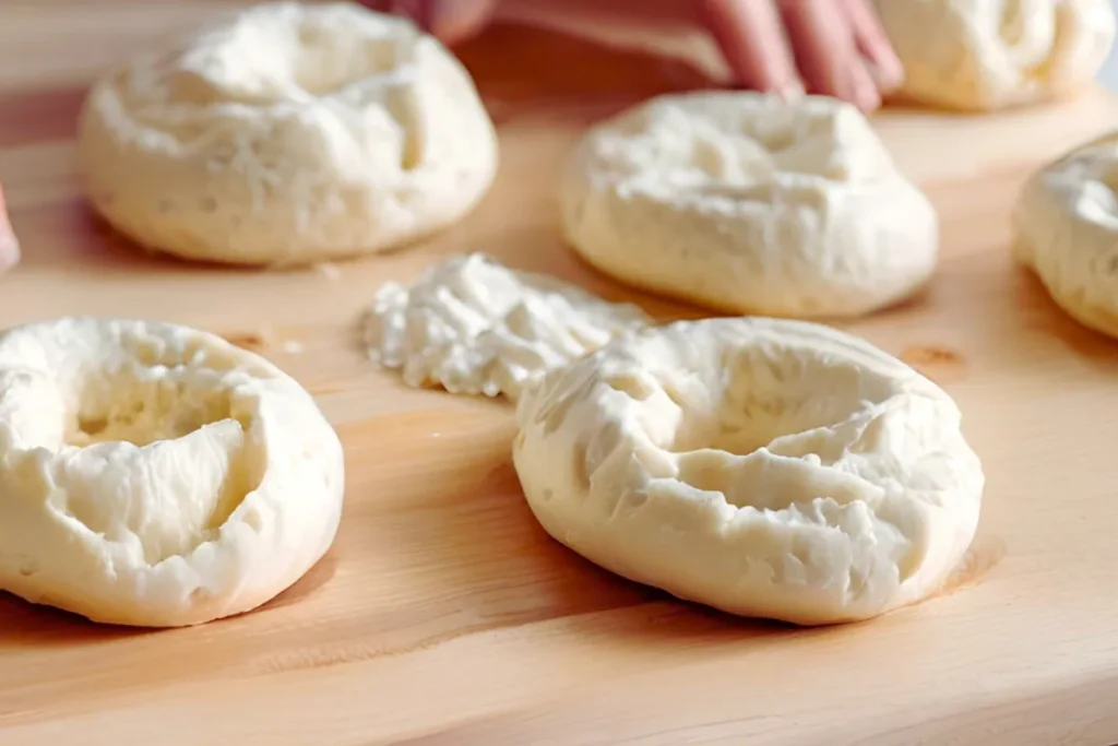 Shaping Cottage Cheese Bagels