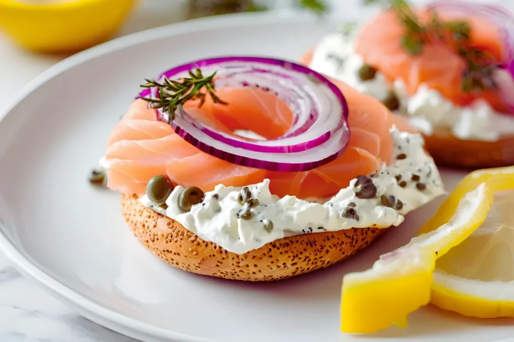 Smoked Salmon Bagel for Breakfast