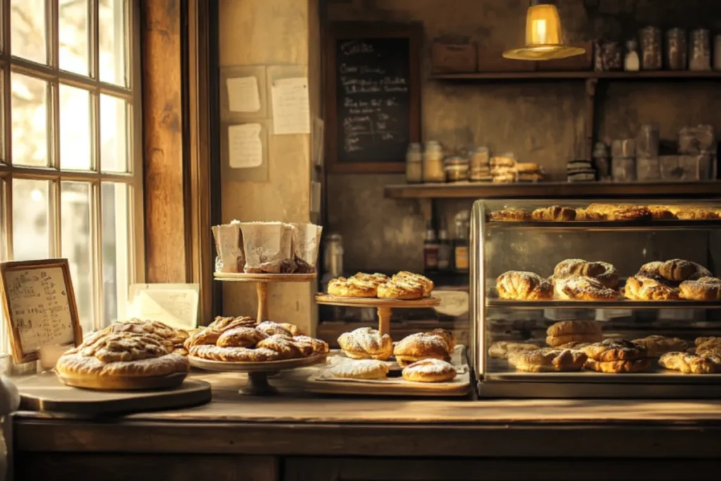 Vintage Danish Bakery Scene