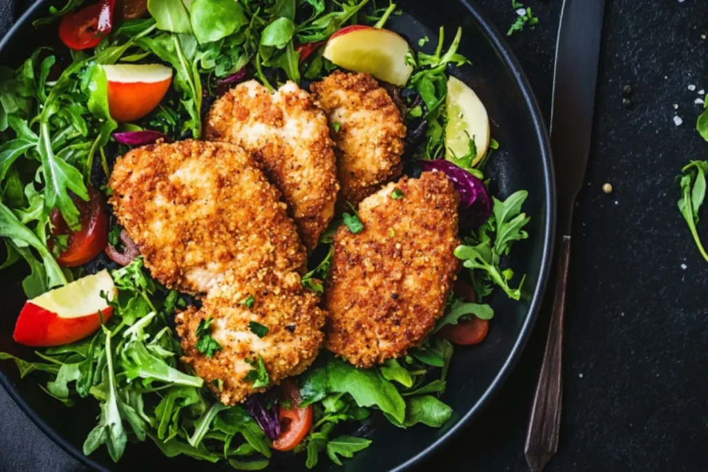 Air fryer chicken cutlets with crispy crust