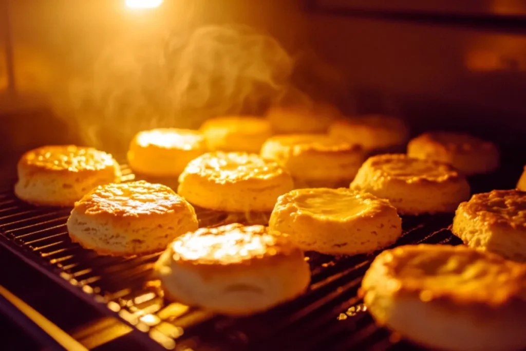 Butter Swim Biscuits Baking in the Oven