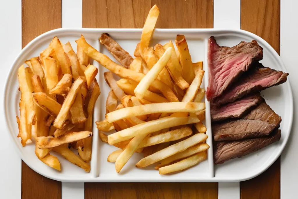 Different types of fries for Philly Steak Cheese Fries