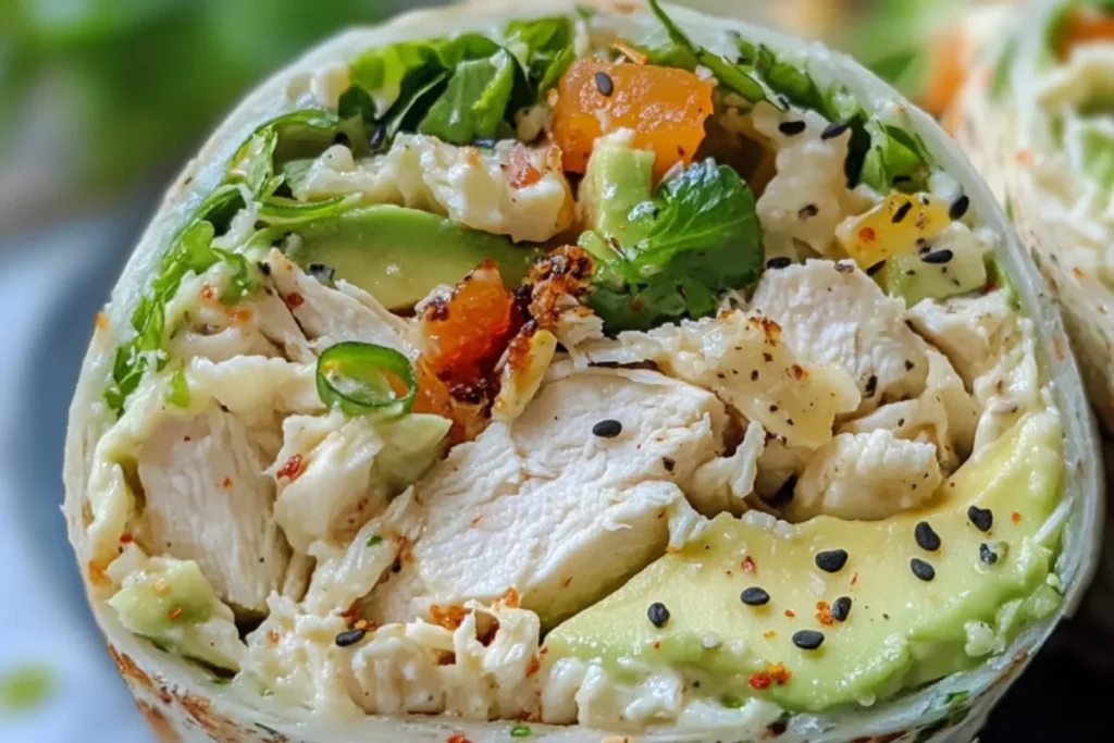 Chicken Salad Wraps with Avocado