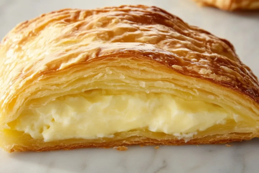 Close-up of a Cheese Danish with Cream Cheese Filling