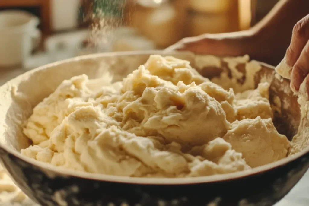 Cobbler Dough in Process