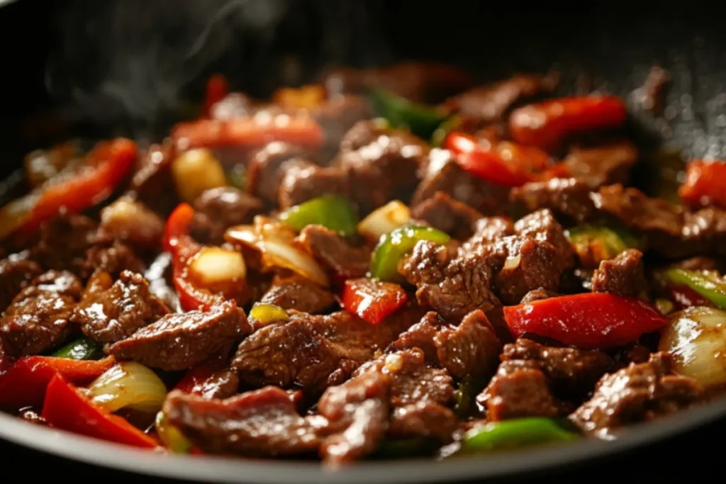 Cooking Pepper Steak