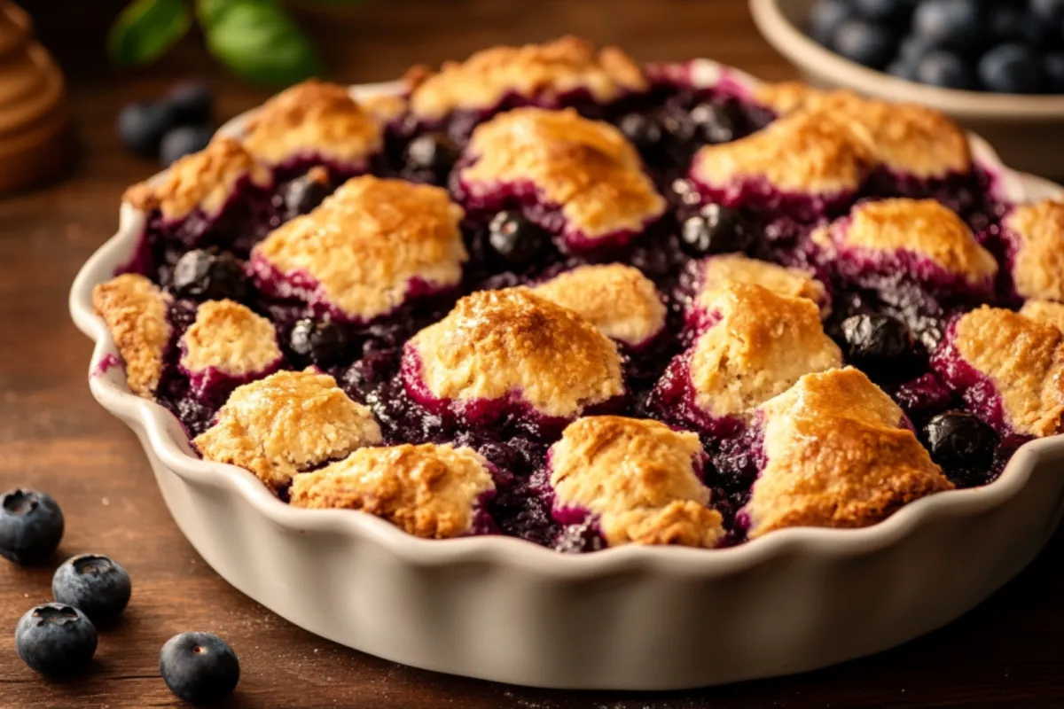 Blueberry Cobbler Dish