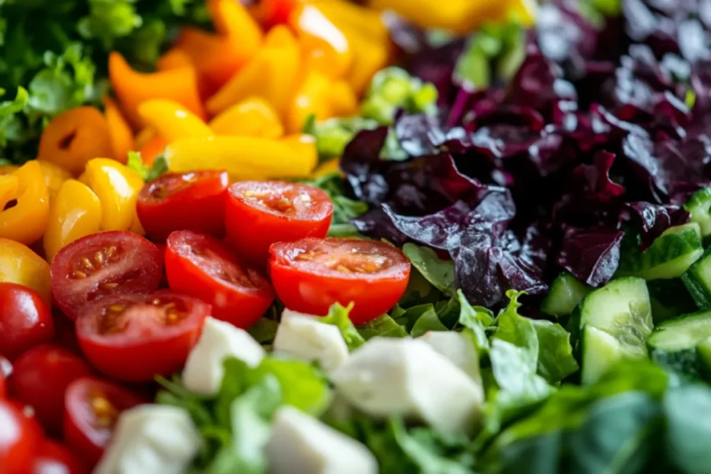 Healthy Salad Ingredients in a Bowl