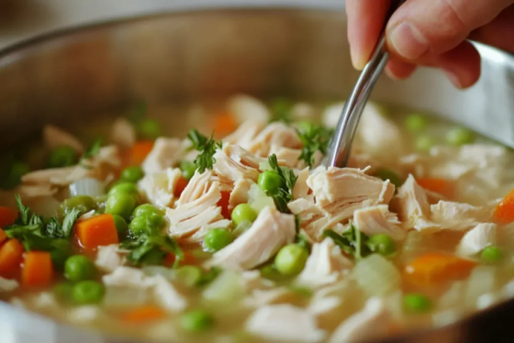 Adding canned chicken to soup