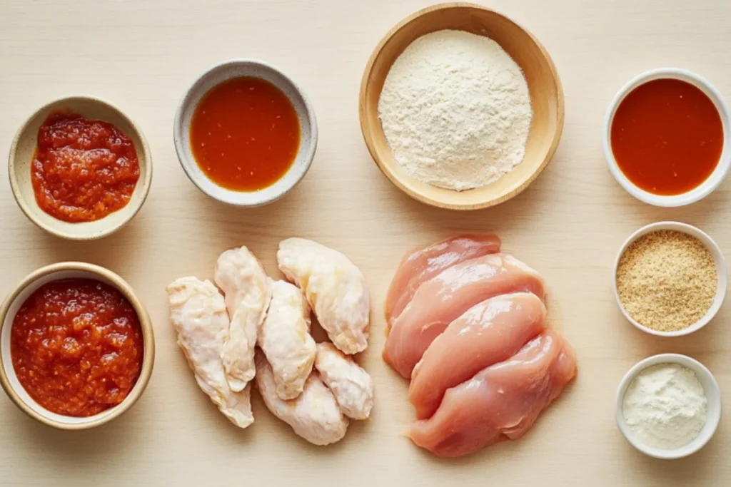 Ingredients for buffalo chicken tenders