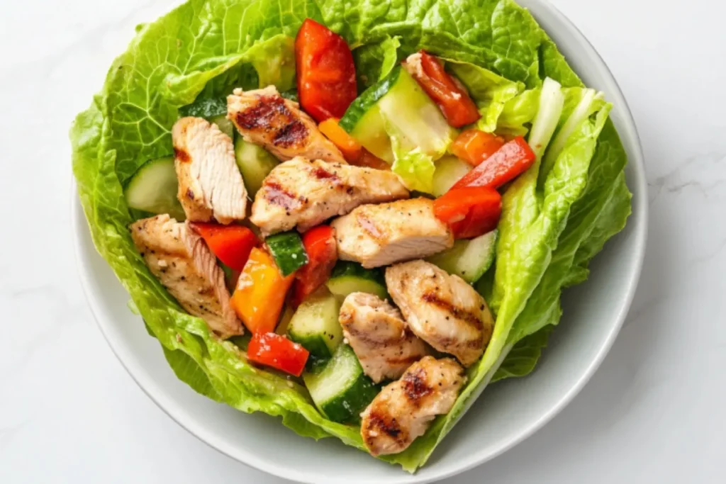 Low-Carb Lettuce Wrap with Chicken