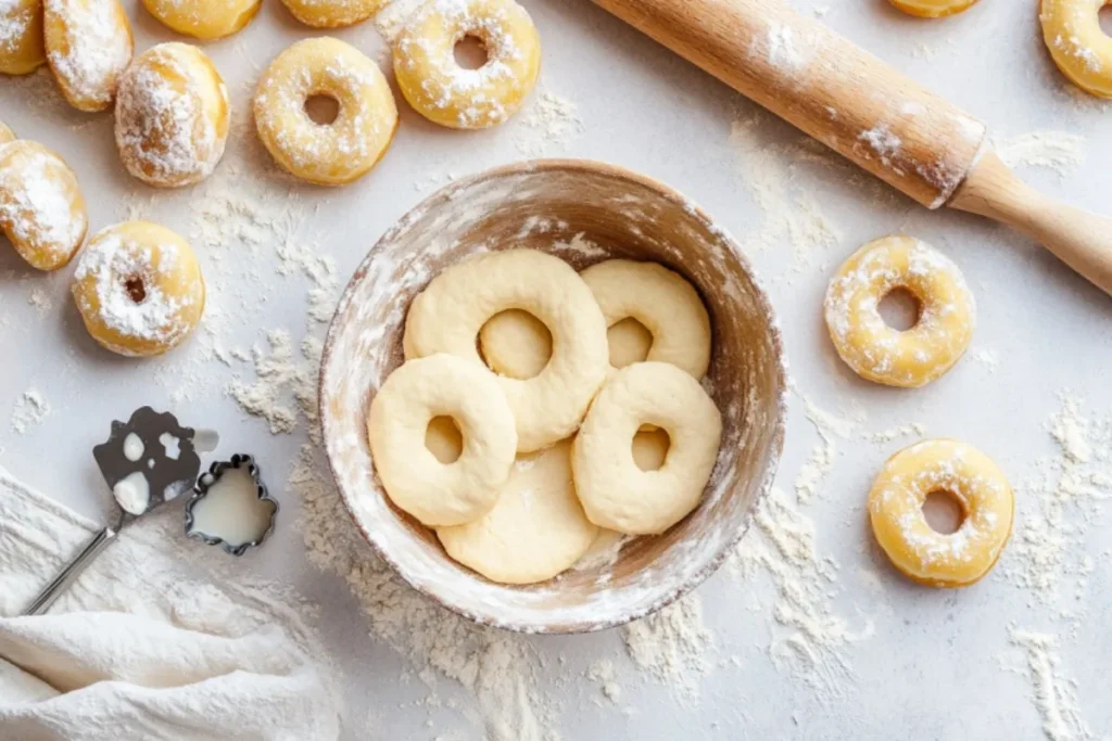 Bavarian Cream Donuts preparation