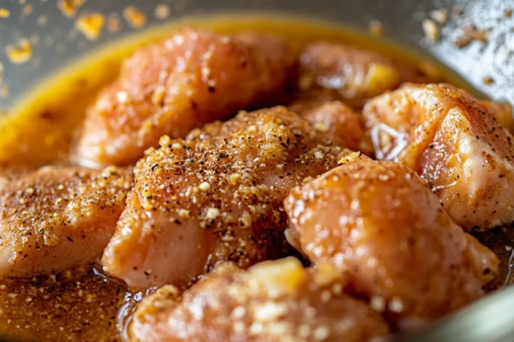 Marinating chicken for buffalo chicken tenders