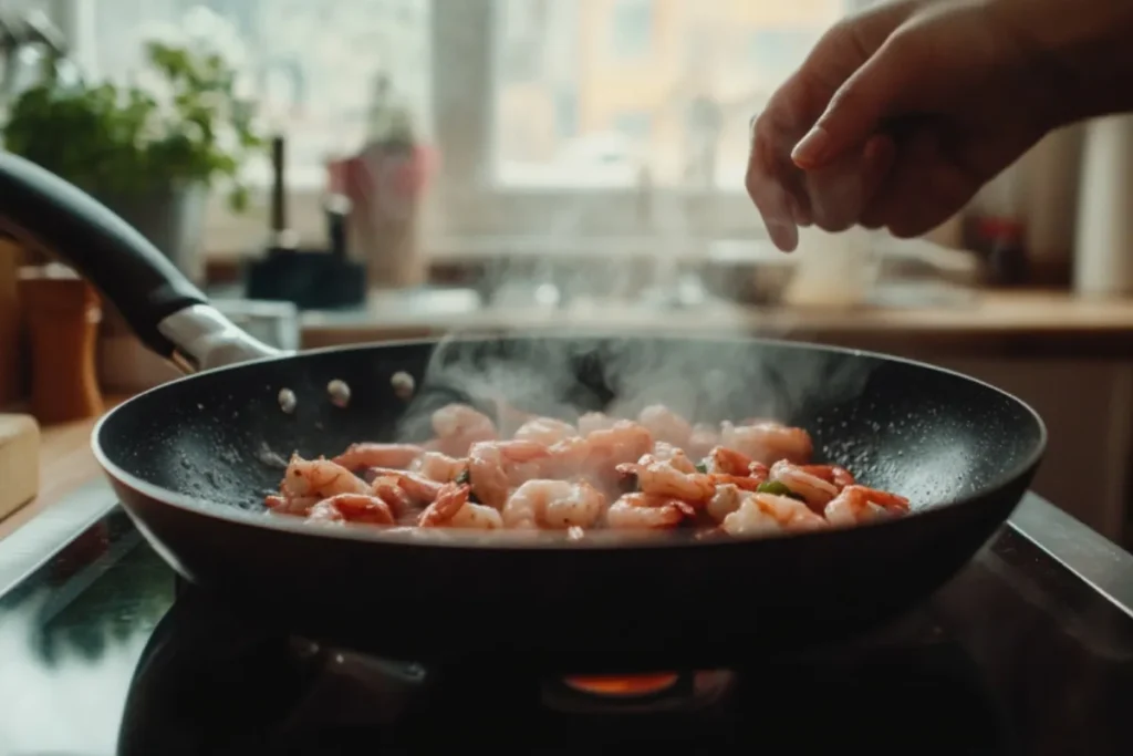 Cooking Shrimp for Salad