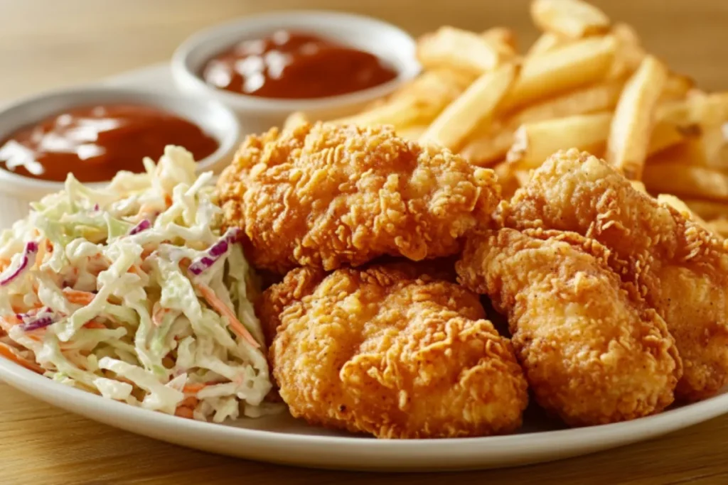 Crispy fried chicken served on a plate