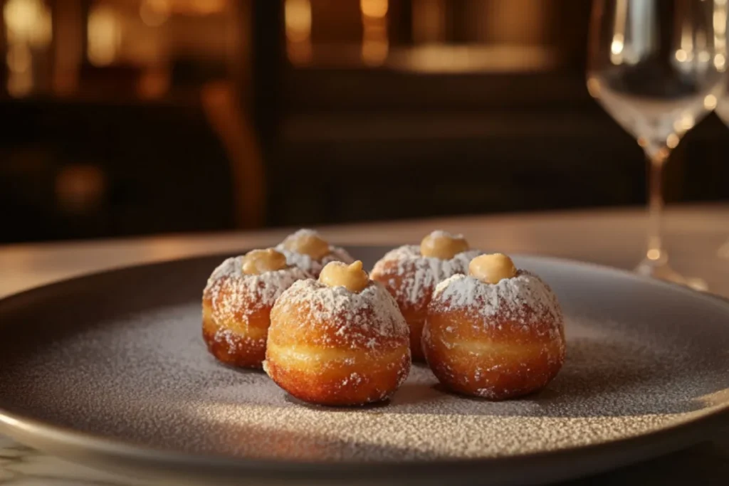 Bavarian Cream Donuts plated and ready to serve