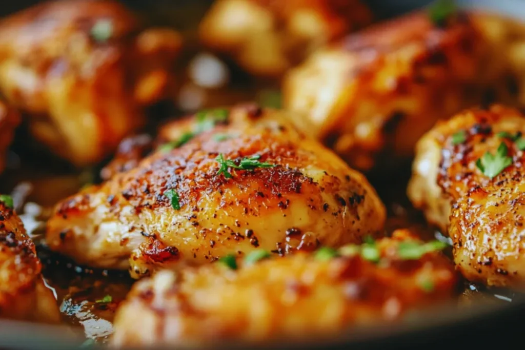 Sautéing Chicken in Pan