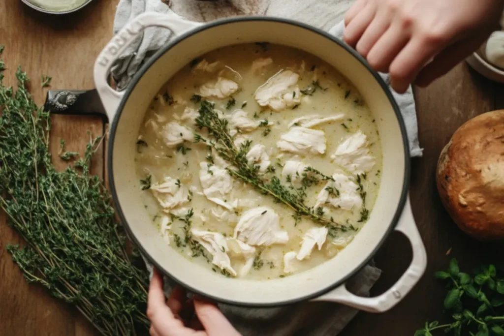 Seasoning canned chicken soup